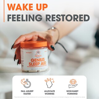 Foto 3 | Foto 3 | Suplemento Genius Sleep Aid 40 Cápsulas - Venta Internacional