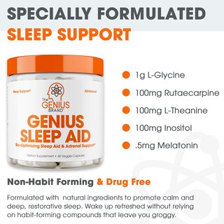 Foto 4 | Foto 4 | Suplemento Genius Sleep Aid 40 Cápsulas - Venta Internacional