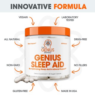 Foto 5 | Foto 5 | Suplemento Genius Sleep Aid 40 Cápsulas - Venta Internacional