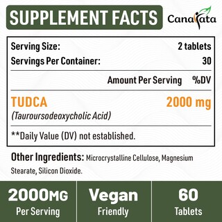 Foto 7 | Foto 7 | Suplemento Canarata Tudca Liver, Tabletas De 2000 Mg, Suministro Para 30 Días - Venta Internacional.