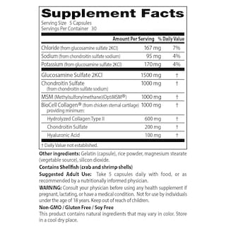 Foto 5 | Foto 5 | Supplement Doctor's Best, Glucosamina, Condroitina, Msm Y Ácido Hialurónico, 150 Cápsulas - Venta Internacional.