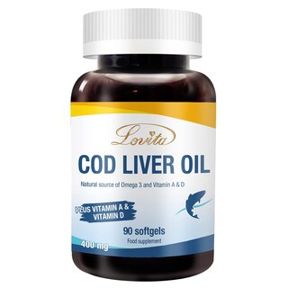 Foto 1 | Foto 1 | Suplemento De Aceite De Hígado De Bacalao Noruego Lovita 90 Cápsulas - Venta Internacional.