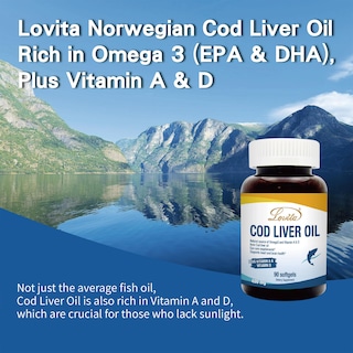 Foto 3 | Foto 3 | Suplemento De Aceite De Hígado De Bacalao Noruego Lovita 90 Cápsulas - Venta Internacional.
