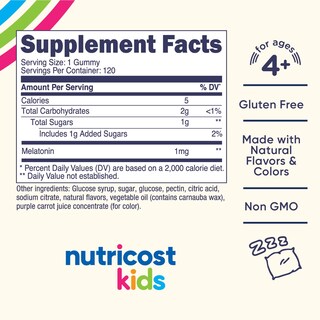 Foto 2 | Foto 2 | Gomitas De Melatonina Nutricost Kids 1 Mg, 120 Gomitas - Venta Internacional.