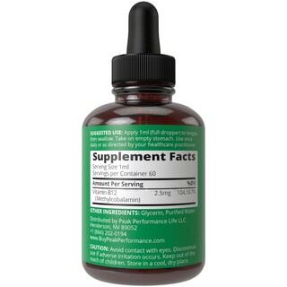 Foto 6 | Foto 6 | Suplemento Peak Performance Crudo De Metil B12 Líquido Vegano - Venta Internacional.