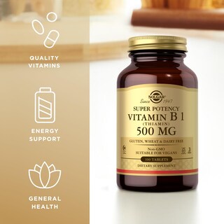 Foto 4 | Foto 4 | Suplemento Solgar De Vitamina B1 (tiamina) 500 Mg 100 Comprimidos - Venta Internacional.