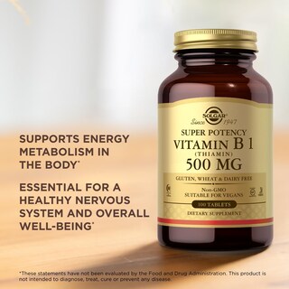 Foto 5 | Foto 5 | Suplemento Solgar De Vitamina B1 (tiamina) 500 Mg 100 Comprimidos - Venta Internacional.