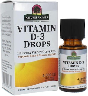 Foto 1 | Foto 1 | Gotas De Vitamina D-3 Nature's Answer De 15 Ml Mezcladas Con Aceite De Oliva - Venta Internacional.