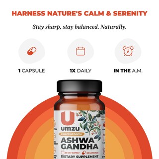 Foto 5 | Foto 5 | Suplemento Umzu Ashwagandha Advanced Stress & Cortisol 30 Cápsulas - Venta Internacional.