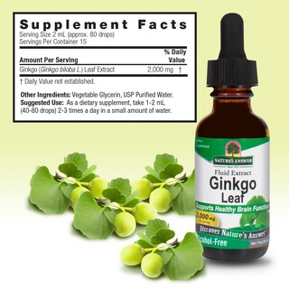 Foto 3 | Foto 3 | Suplemento De Extracto De Ginkgo Biloba De Nature's Answer, 30 Ml - Venta Internacional.
