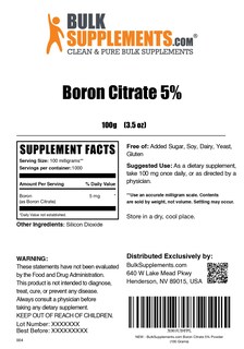 Foto 6 | Foto 6 | Suplemento De Boro Bulksupplements.com Citrato De Boro 100 G - Venta Internacional.