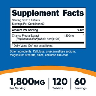 Foto 2 | Foto 2 | Suplemento Dietético Nutricost Extracto De Chanca Piedra 1800 Mg - Venta Internacional.