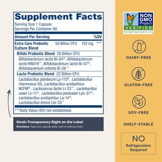 Foto 2 | Foto 2 | Cápsulas Probióticas Renew Life Extra Care, 50 Mil Millones De Cfu, 90 Unidades - Venta Internacional.