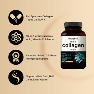 Foto 3 | Foto 3 | Suplemento Naturebell Multi Collagen Complex 300 Cápsulas - Venta Internacional.