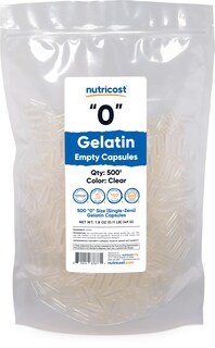 Foto 1 | Foto 1 | Cápsulas Vacías De Gelatina Tamaño 0-500 Clear Nutricost - Venta Internacional.