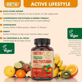 Foto 4 | Foto 4 | Suplemento Multivitamínico Y Mineral Vegano Deva 90 Comprimidos - Venta Internacional.