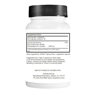 Foto 3 | Foto 3 | Suplemento Hopeso Rainforest Pau Pereira 100 Cápsulas 500 Mg - Venta Internacional.