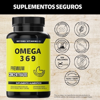 Foto 2 | Foto 2 | Suplemento Alimenticio Beyond Vitamins Omega 3 (dha Y Epa), Omega 9 Ácido Alfa Linoléico Y Omega 6 180 Cápsulas