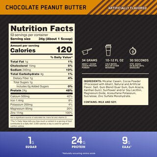 Foto 3 | Foto 3 | Proteína En Polvo Optimum Nutrition Gold Standard 100% Caseína - Venta Internacional.
