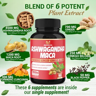 Foto 2 | Foto 2 | Suplemento Bmvinvol Ashwagandha Y Raíz De Maca 90 Cápsulas Veganas - Venta Internacional.