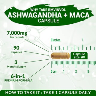 Foto 5 | Foto 5 | Suplemento Bmvinvol Ashwagandha Y Raíz De Maca 90 Cápsulas Veganas - Venta Internacional.