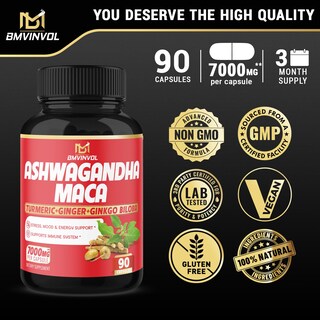 Foto 7 | Foto 7 | Suplemento Bmvinvol Ashwagandha Y Raíz De Maca 90 Cápsulas Veganas - Venta Internacional.