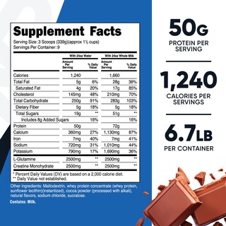 Foto 2 | Foto 2 | Mass Gainer Nutricost, Sabor A Chocolate Doble, 3,04 Kg - Venta Internacional.