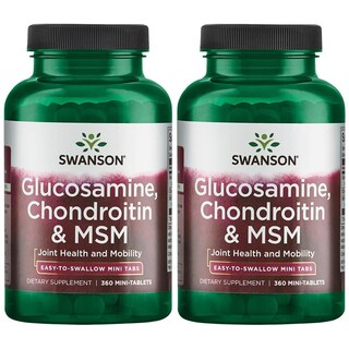 Foto 1 | Foto 1 | Suplemento Swanson, Glucosamina, Condroitina Y Msm, 360 Comprimidos, X2 - Venta Internacional.
