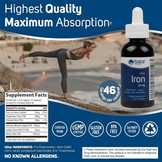 Foto 2 | Foto 2 | Suplemento De Hierro Iónico De Oligoelementos De 22 Mg Con 55 Ml De Magnesio - Venta Internacional.
