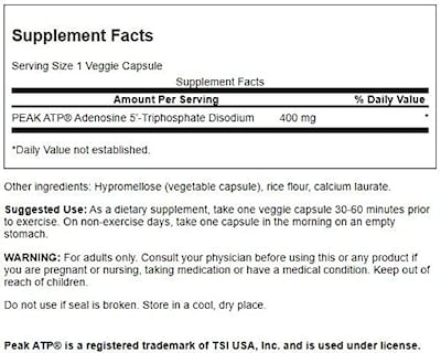 Foto 2 | Foto 2 | Suplemento Swanson Maximum Strength Peak Atp 400 Mg 30 Cápsulas X - Venta Internacional.