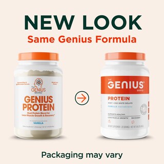 Foto 2 | Foto 2 | Protein Powder Genius Vanilla Dual Protein Blend, 1,1 Libras - Venta Internacional.