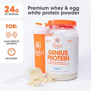 Foto 3 | Foto 3 | Protein Powder Genius Vanilla Dual Protein Blend, 1,1 Libras - Venta Internacional.