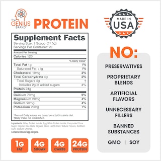Foto 5 | Foto 5 | Protein Powder Genius Vanilla Dual Protein Blend, 1,1 Libras - Venta Internacional.