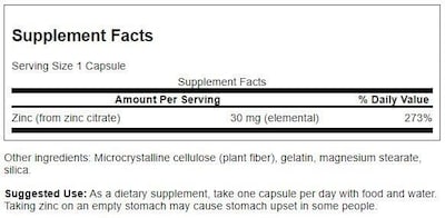 Foto 2 | Foto 2 | Suplemento De Citrato De Zinc Swanson 30 Mg 60 Cápsulas - Venta Internacional.