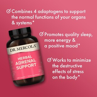 Foto 4 | Foto 4 | Suplemento Dietético Dr. Mercola Herbal Adrenal Support 180 Cápsulas - Venta Internacional.