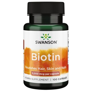 Foto 1 | Foto 1 | Suplemento De Biotina Y Vitamina B7 De Swanson, 5000 Mcg, 100 Cápsulas - Venta Internacional.