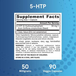 Foto 6 | Foto 6 | Suplemento Jarrow Formulas 5-htp 90 Cápsulas Vegetarianas Con Melatonina - Venta Internacional.