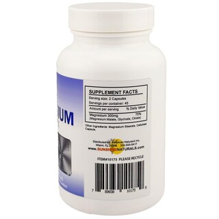 Foto 3 | Foto 3 | Suplemento Dietético Sunshine Naturals Triple Magnesio 300 Mg - Venta Internacional.