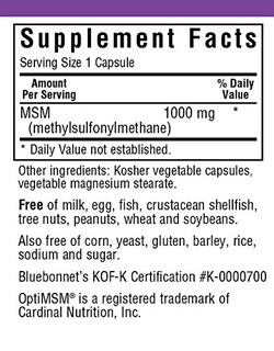 Foto 3 | Foto 3 | Suplemento Bluebonnet Msm 100 Mg 120 Cápsulas Vegetales - Venta Internacional.