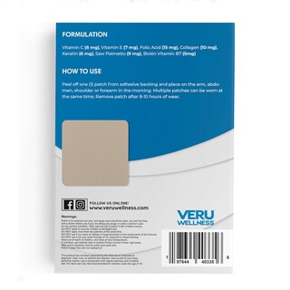 Foto 2 | Foto 2 | Patch Veru Wellness Biotin Plus Daily Con Colágeno Durante 60 Días - Venta Internacional.