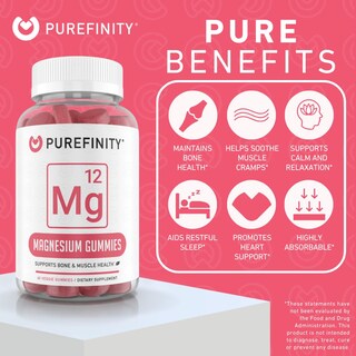 Foto 2 | Foto 2 | Gomitas De Citrato De Magnesio Purefinity 600 Mg Para Adultos, 60 Unidades - Venta Internacional.