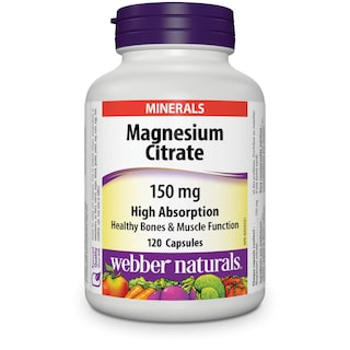 Foto 1 | Foto 1 | Suplemento De Citrato De Magnesio Webber Naturals 150 Mg 120 Cápsulas - Venta Internacional.