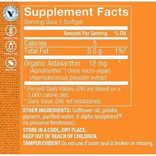 Foto 4 | Foto 4 | Suplemento The Vitamin Shoppe De Astaxantina, 12 Mg, 30 Cápsulas Blandas - Venta Internacional.