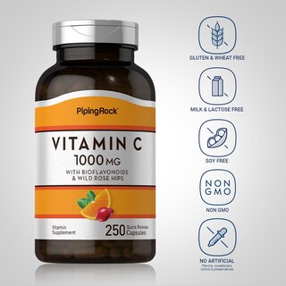 Foto 3 | Foto 3 | Suplemento Piping Rock De Vitamina C 1000 Mg 250 Cápsulas - Venta Internacional.