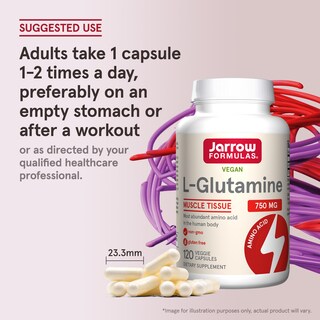 Foto 7 | Foto 7 | Suplemento Jarrow Formulas L-glutamina 750 Mg 120 Cápsulas - Venta Internacional.
