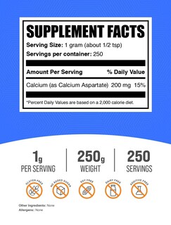 Foto 2 | Foto 2 | Suplemento De Calcio En Polvo Bulksupplements.com Calcium Aspart - Venta Internacional.