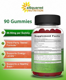 Foto 6 | Foto 6 | Gomitas De Azafrán Supplement Squared Nutrition, 8,50 Mg X 90 - Venta Internacional.