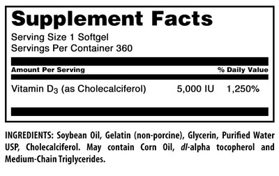 Foto 4 | Foto 4 | Suplemento Amazing Formulas De Vitamina D3 5000 Ui 360 Cápsulas Blandas - Venta Internacional.