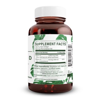 Foto 2 | Foto 2 | Suplemento Natural Nutra De Vitamina A Y D De 10000 Ui/400 Ui 100 S - Venta Internacional.