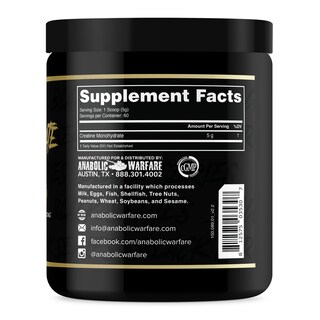 Foto 3 | Foto 3 | Suplemento De Monohidrato De Creatina De Anabolic Warfare, 60 Porciones - Venta Internacional.
